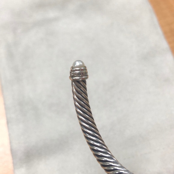 David Yurman classic cable bracelet with pearls - Picture 2 of 3